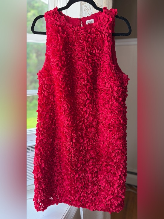 J. Crew Dresses & Skirts - J. Crew Factory Rosette Midi Dress Sz 16 Feminine Coquette 3D Petals Glam